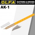 OLFA CUTTER MODEL AK-1 ART KNIFE X25 SPARE BLADES